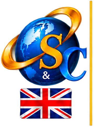 SC globe and British flag — Shray & Co Supplies Ltd