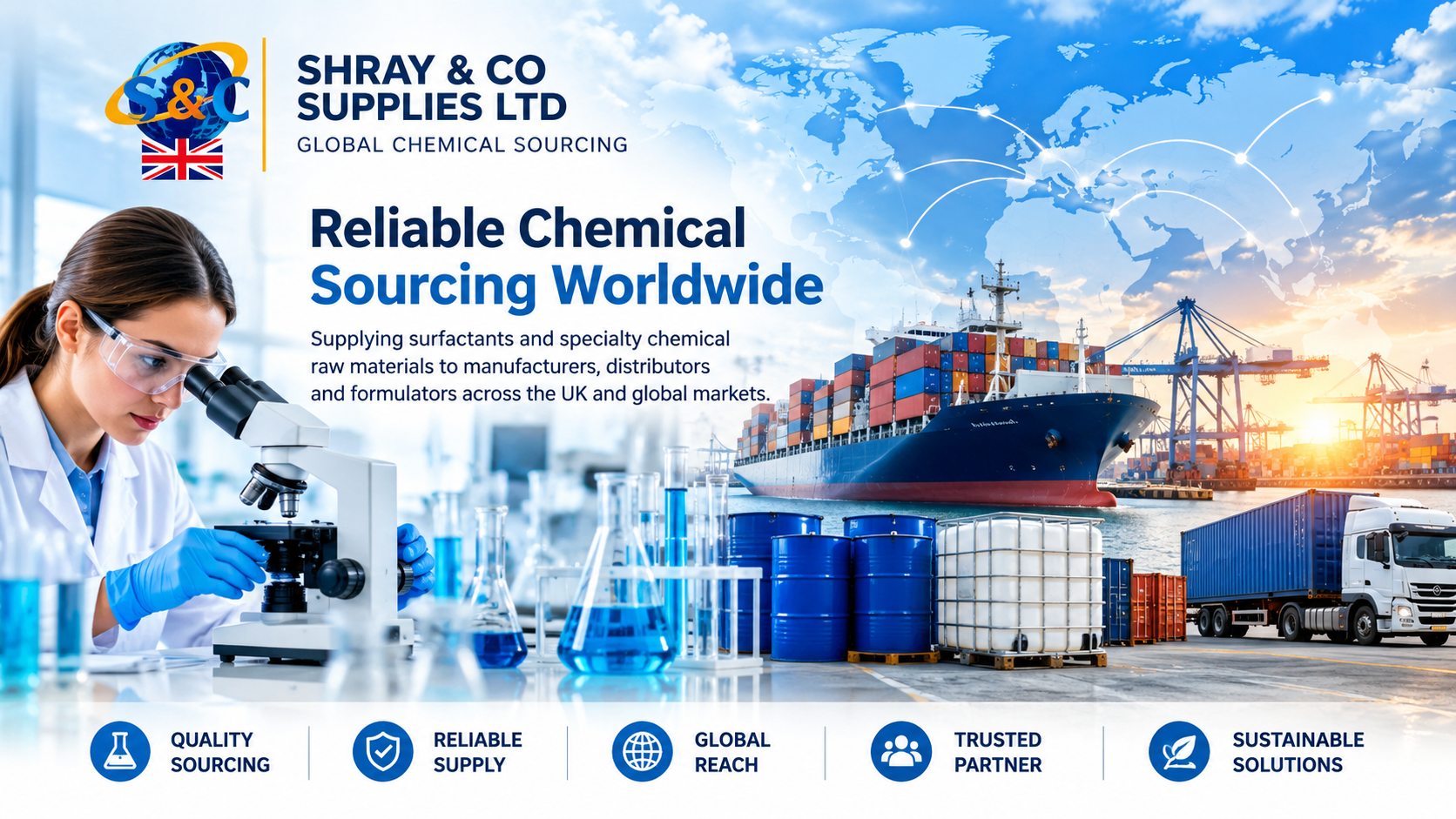 Shray and Co Supplies: laboratory chemical sourcing and international shipping